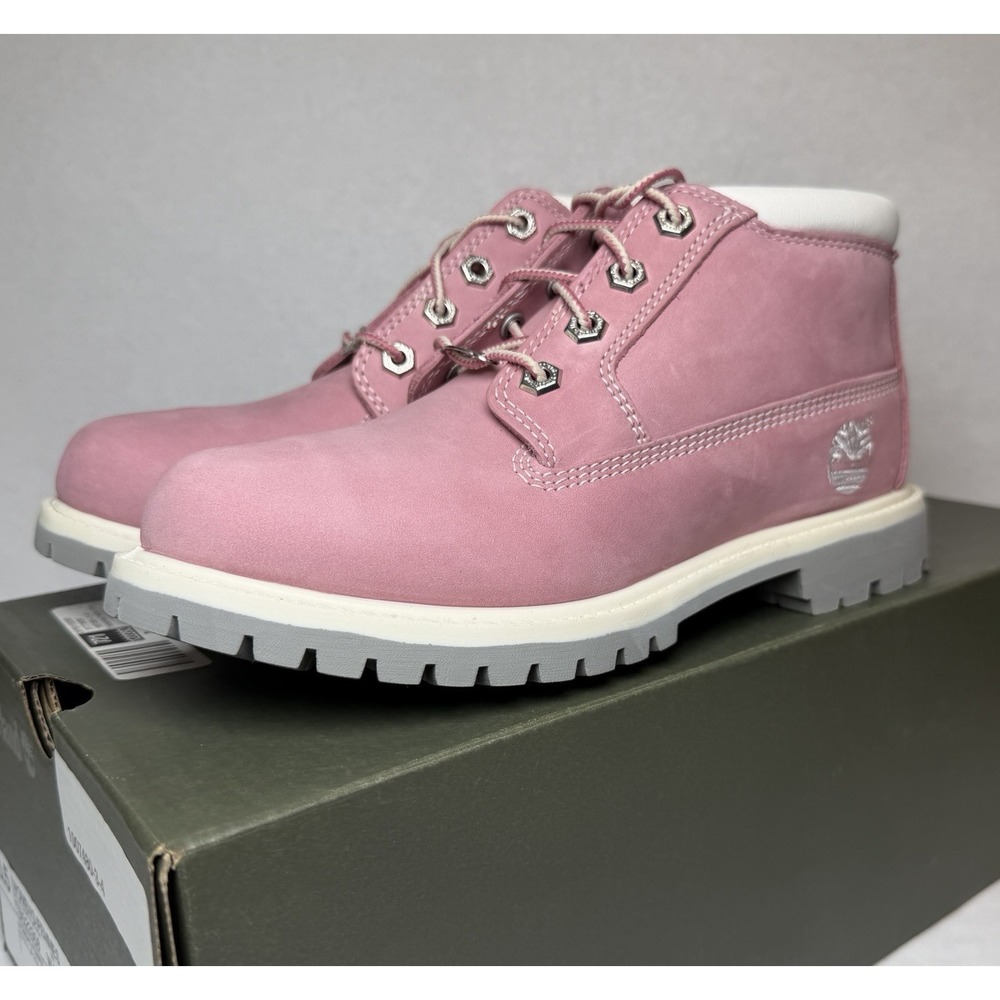 Timberland Nellie Chukka Boots Womens Size 6.5 Light Pink Waterproof Lace Up NEW